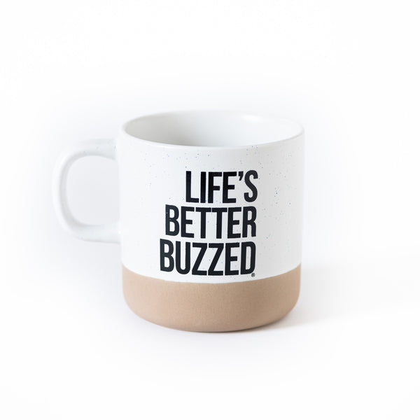 Speckled Ceramic Mug -  12 oz White