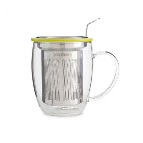 Yama Glass 400ML Tea Infuser - Green - NORCON STORE LLC